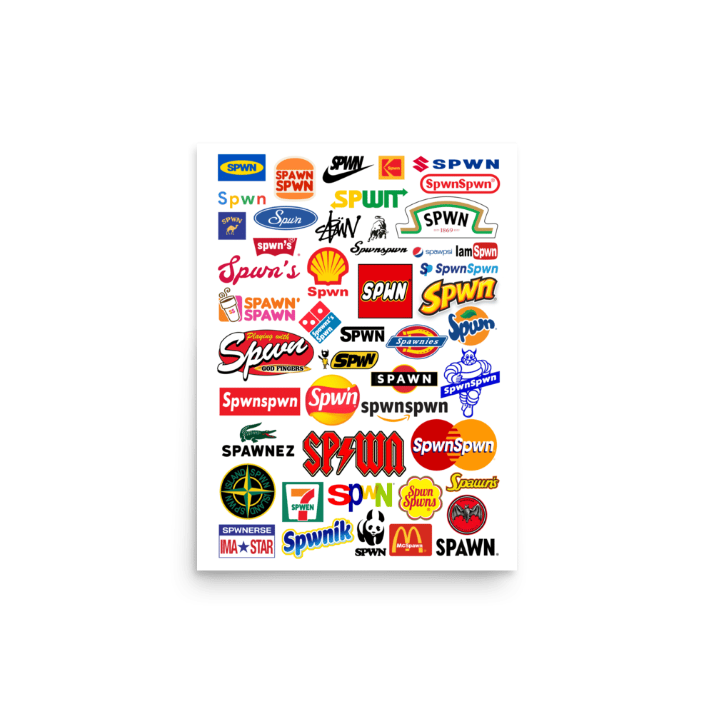 "FAMOUS LOGOS BUT SPWN" PRINT