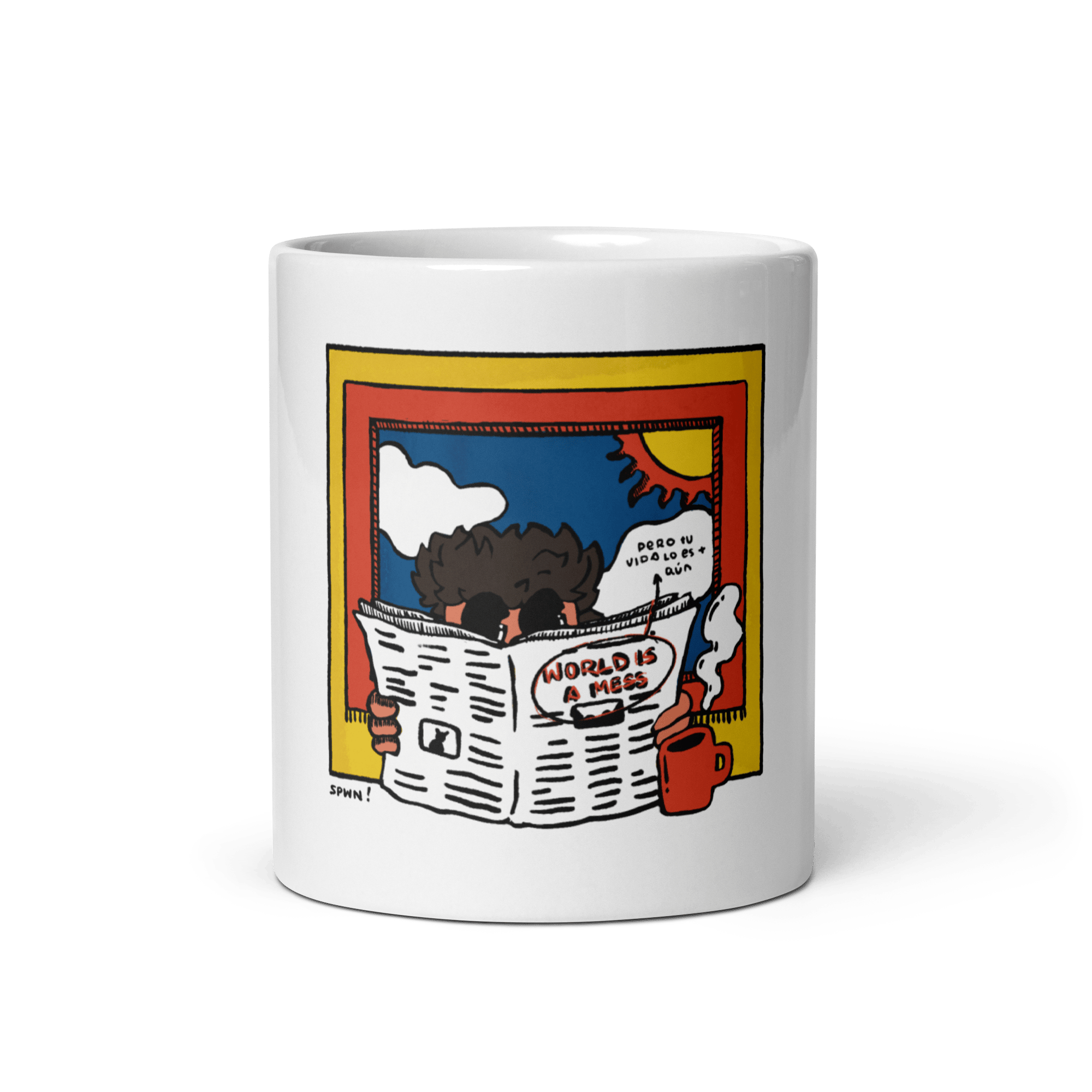 TAZA "EL MUNDO ES UNA M***** PERO TU VIDA MÁS AUN"