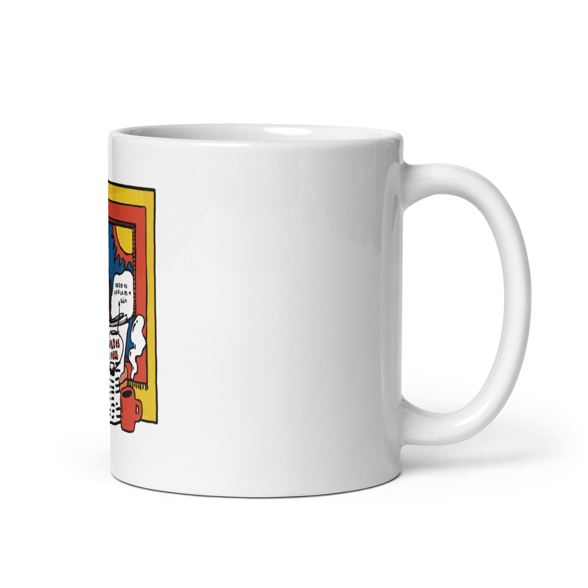 TAZA "EL MUNDO ES UNA M***** PERO TU VIDA MÁS AUN"