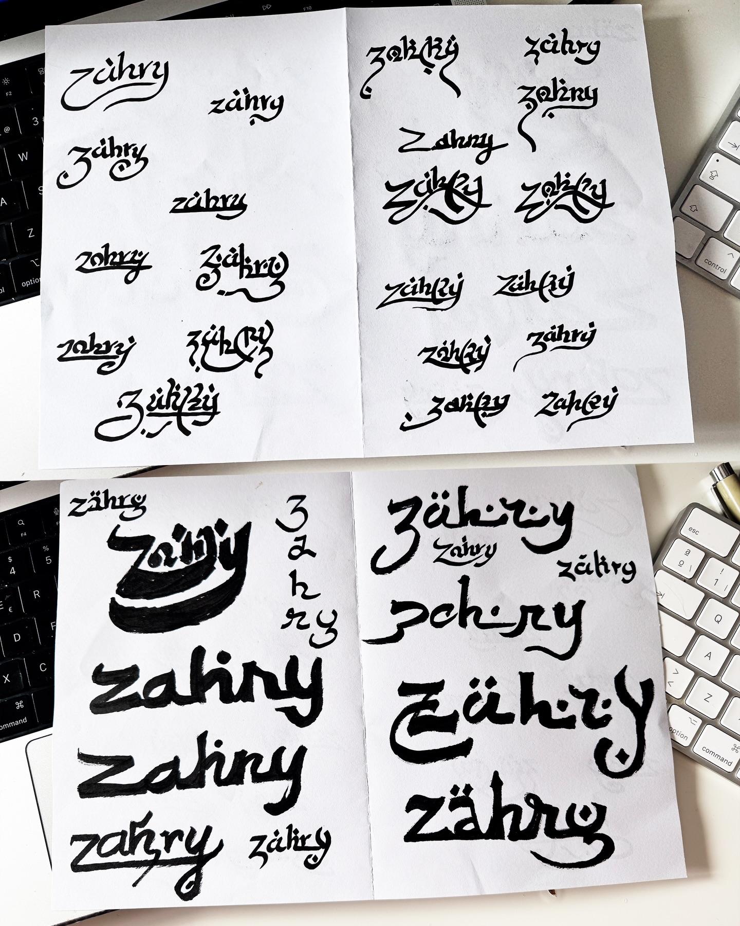 letterings zahry