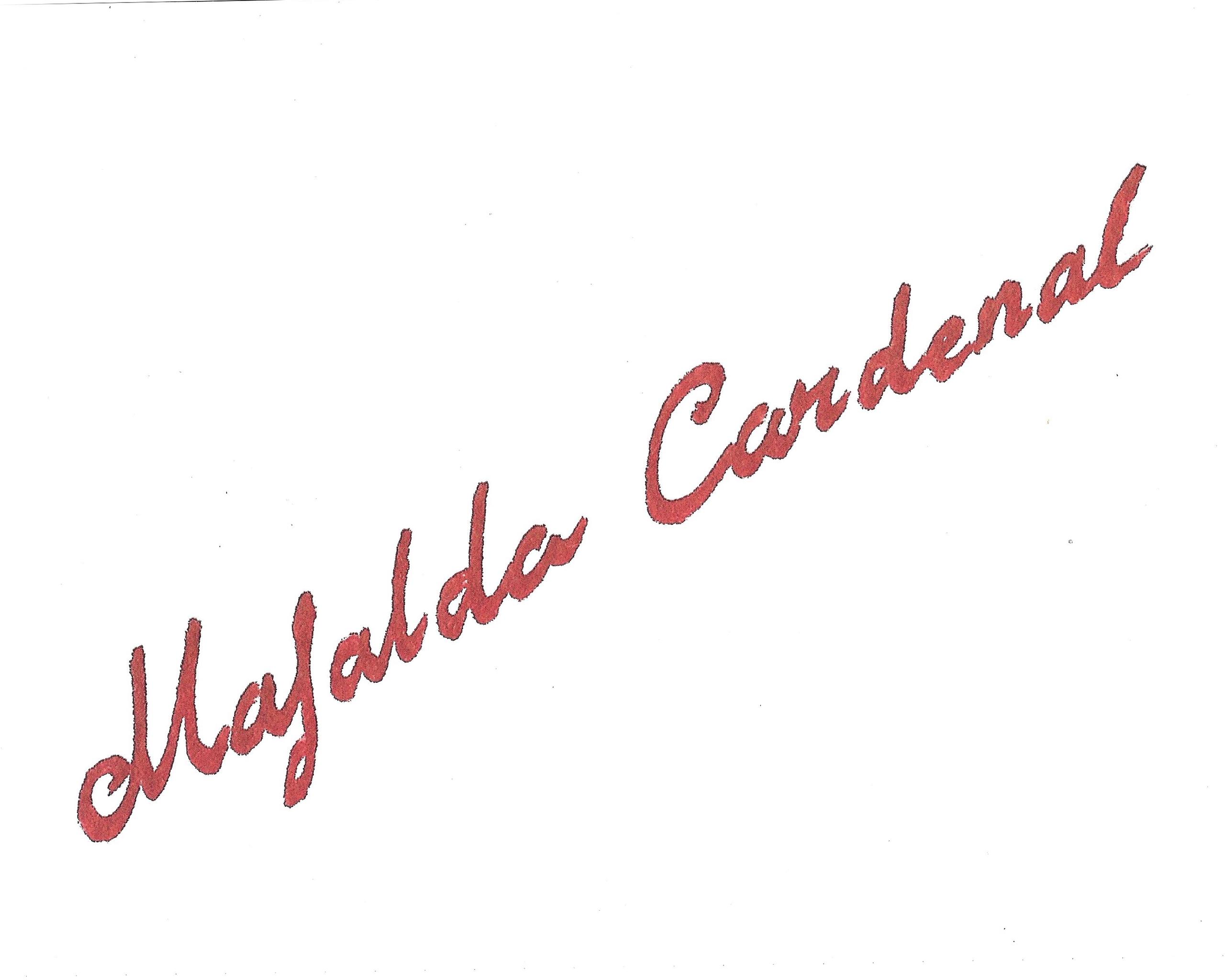 Lettering "MAFALDA CARDENAL"