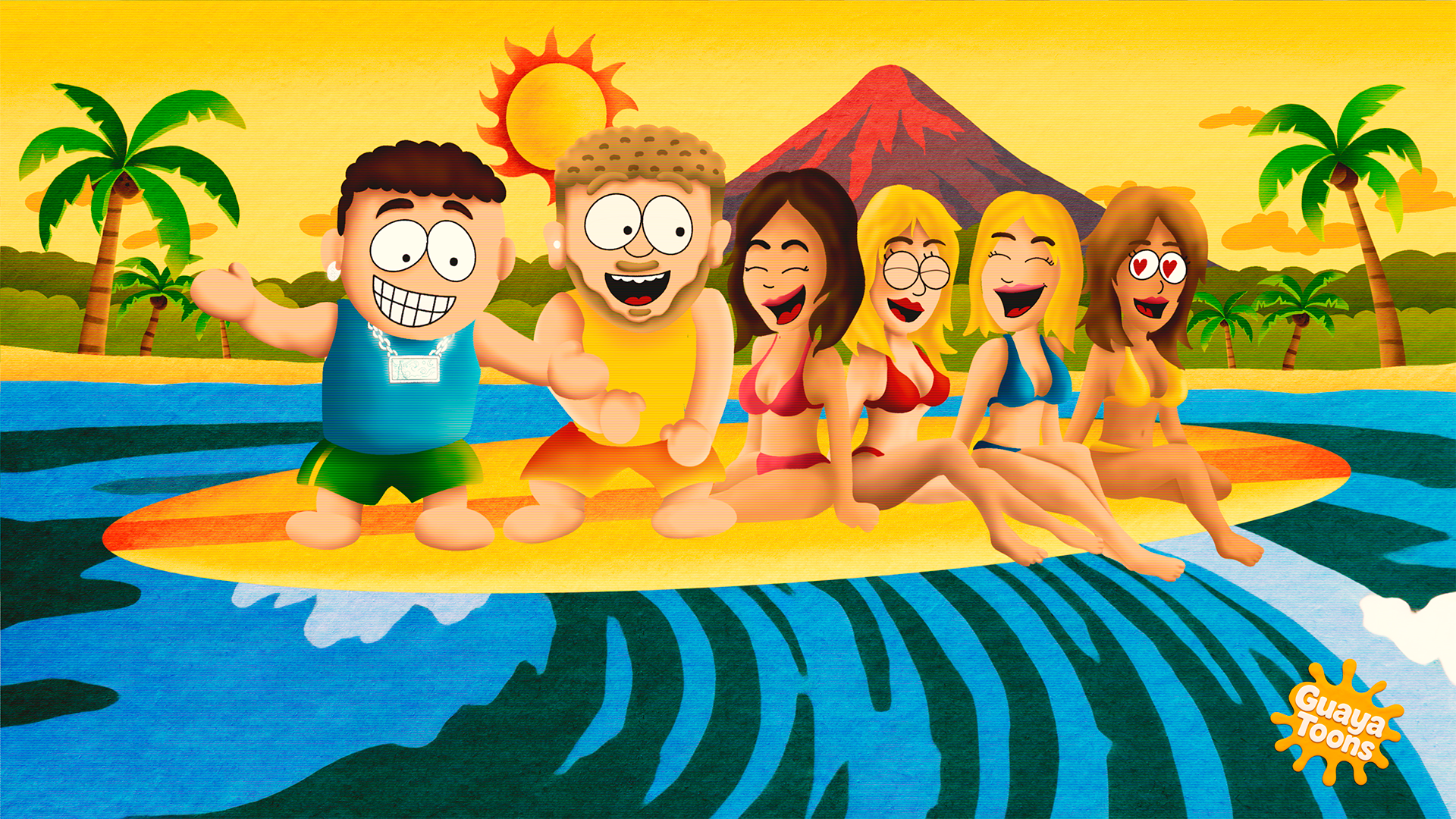 Illustrations for "GUAYA" Lucho RK & Quevedo 