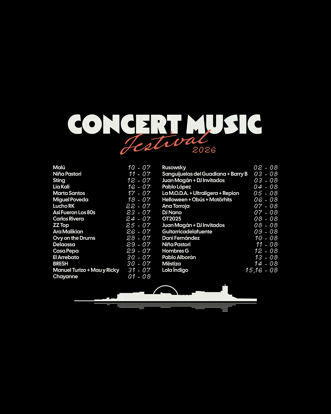 Design of Tour Dates Tee