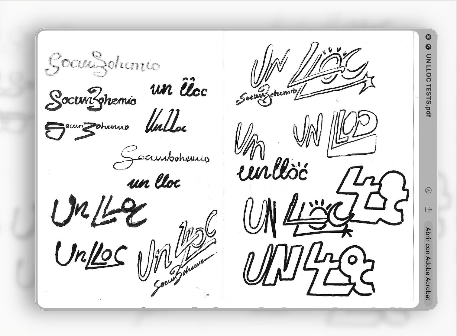Pruebas de lettering a mano 