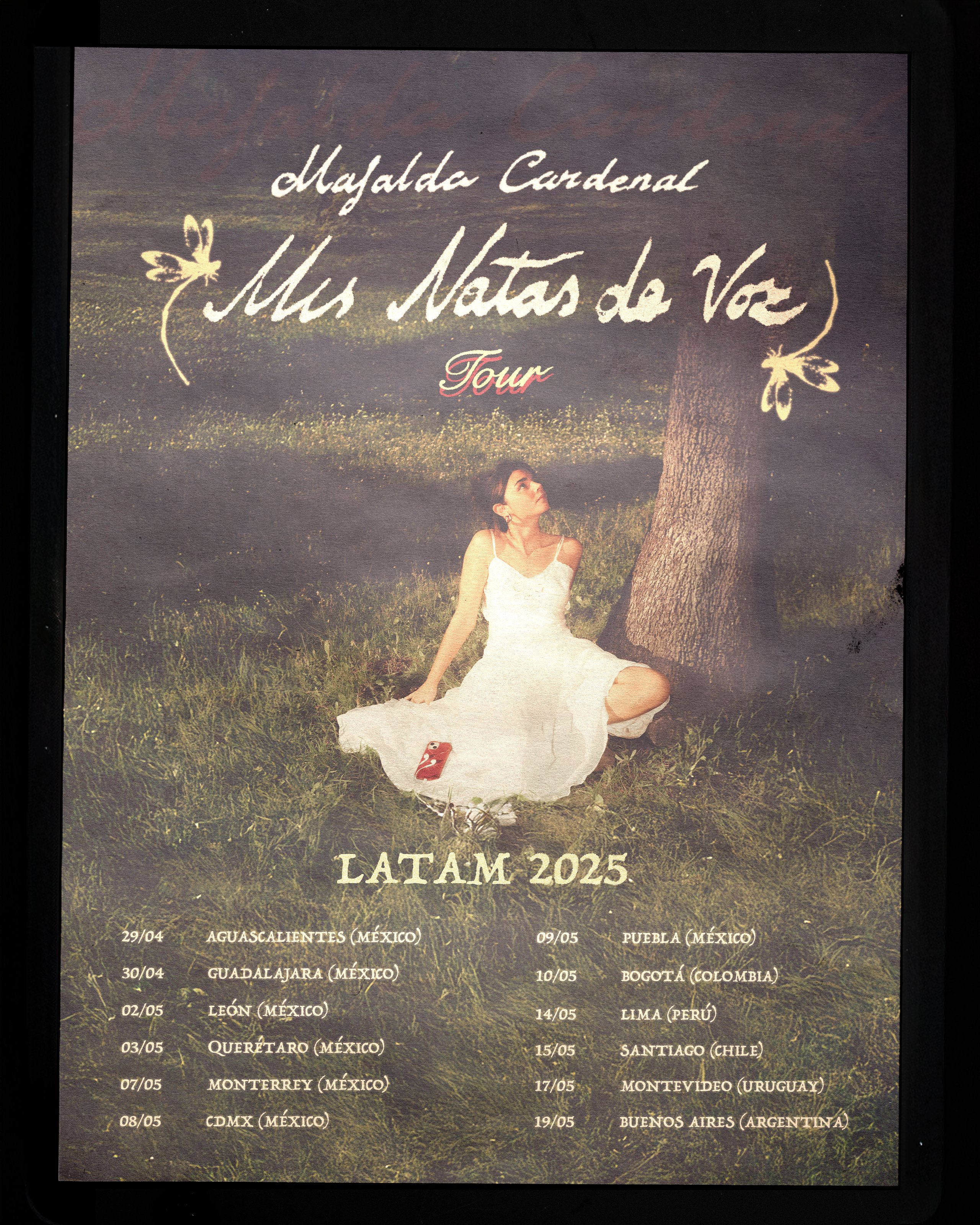 CARTELERÍA "MIS NOTAS DE VOZ TOUR 2025" Mafalda Cardenal