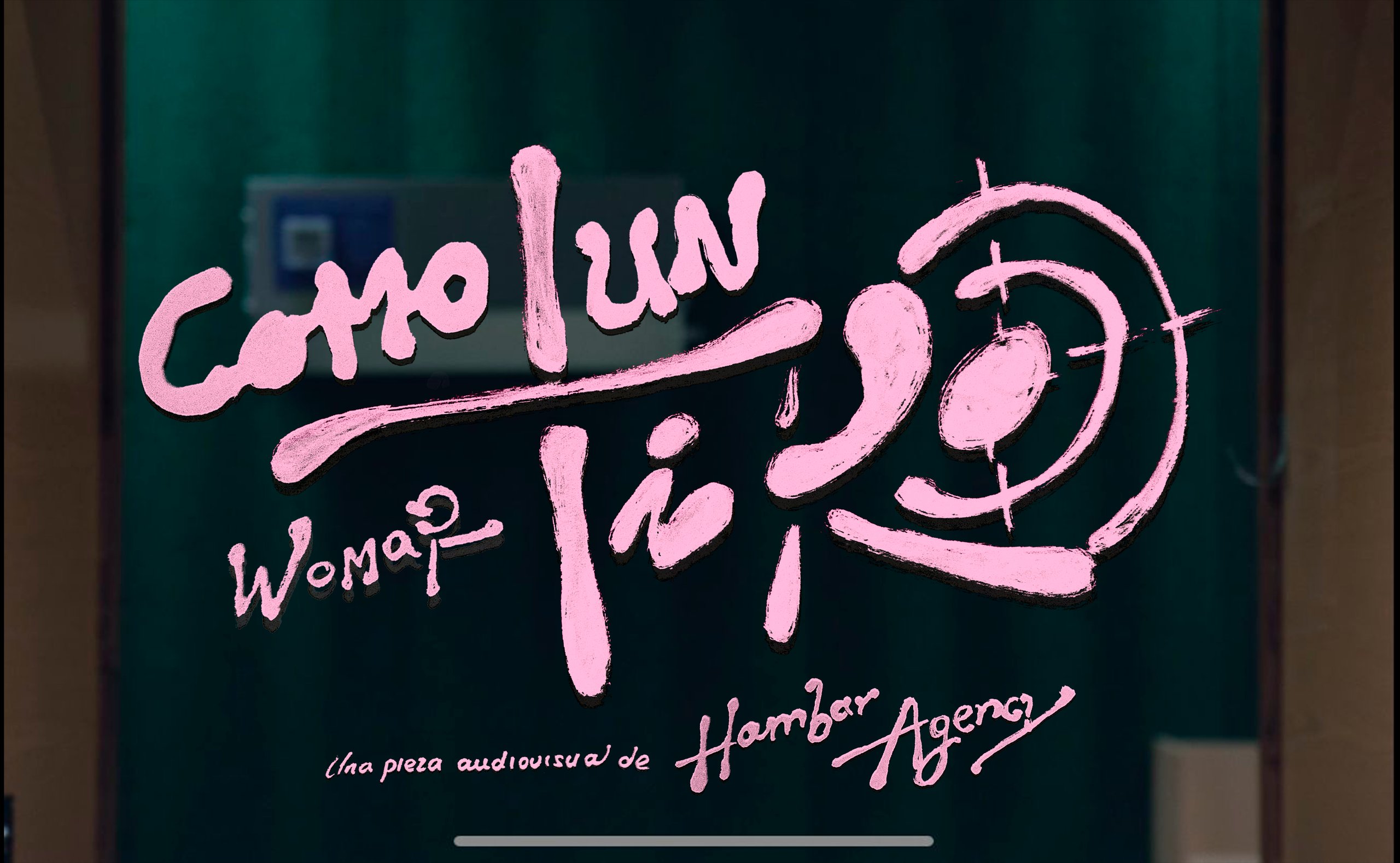 Lettering de la intro de "Como un tiro"