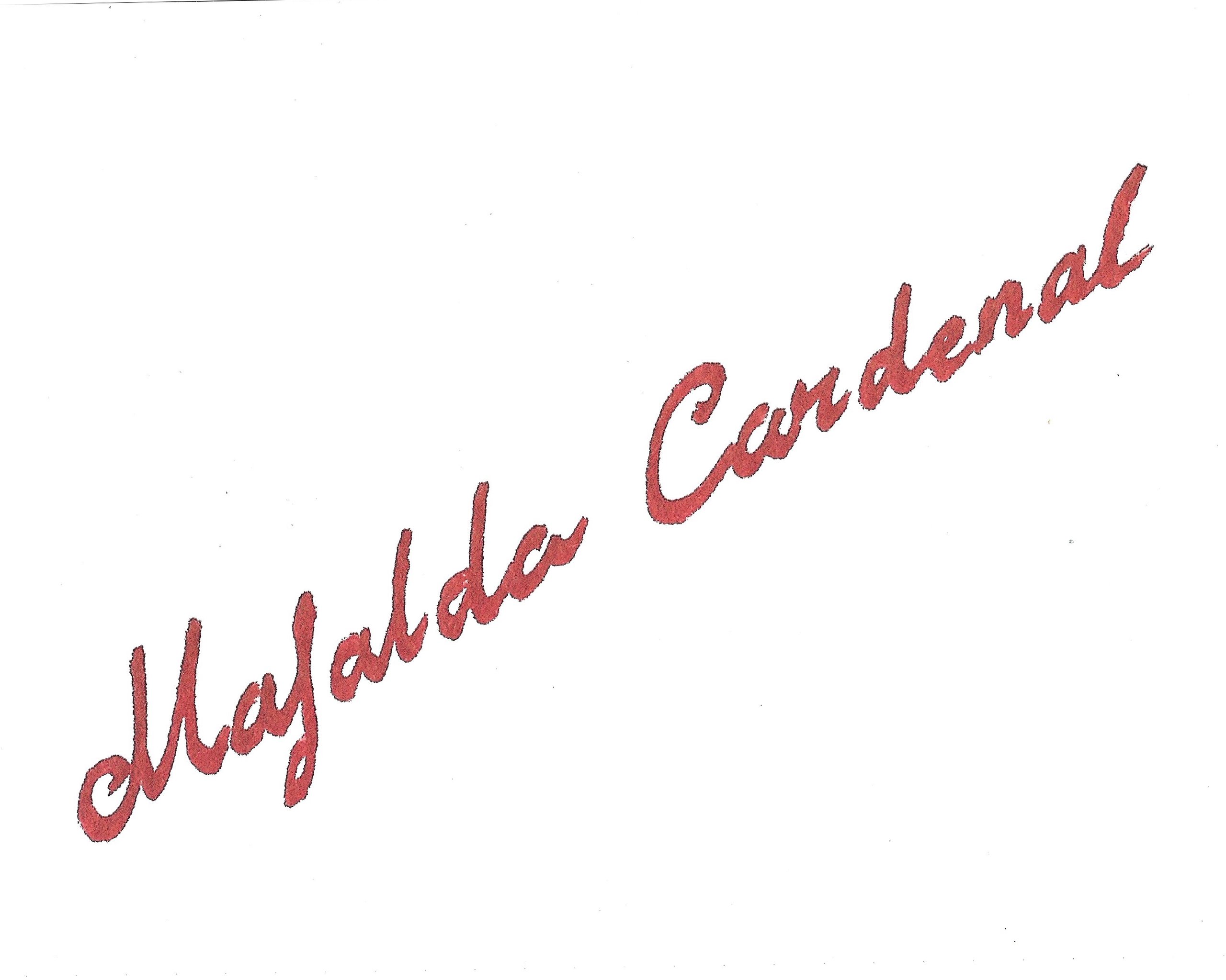 Lettering "MAFALDA CARDENAL"